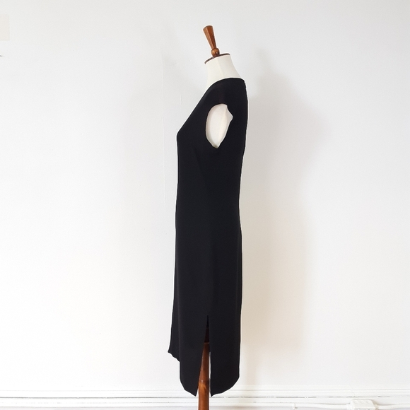 MaxMara | Silk Blend Slim Sheath Dress in Black - Picture 3 of 8